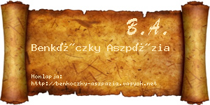 Benkóczky Aszpázia névjegykártya